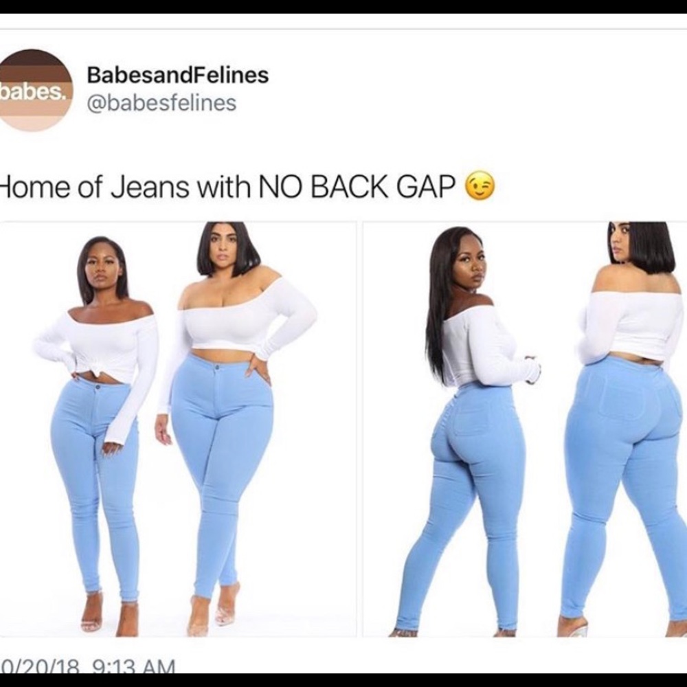 Babes and felines the blue curvy jean size L